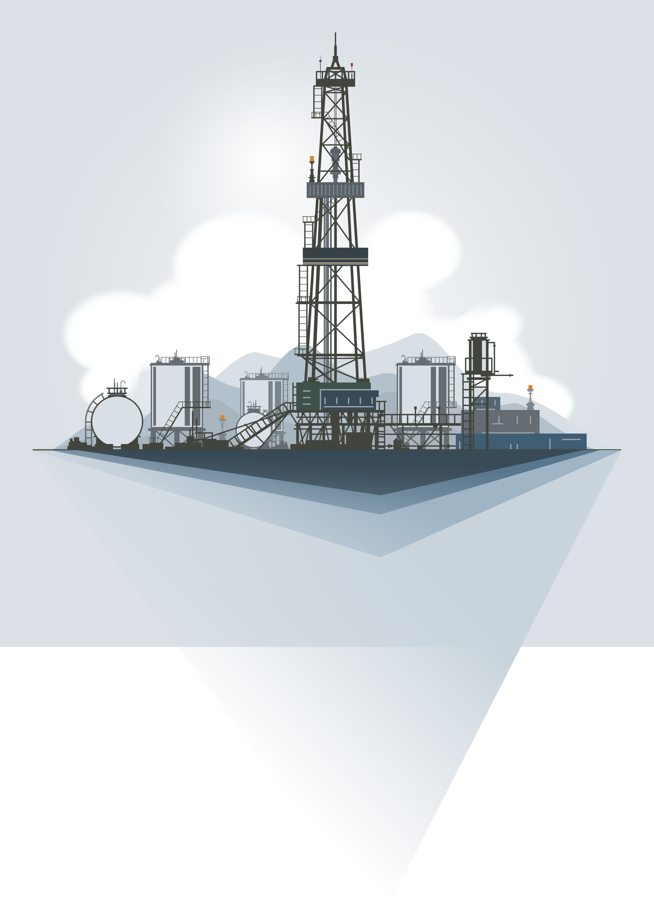 Oil rig illustration