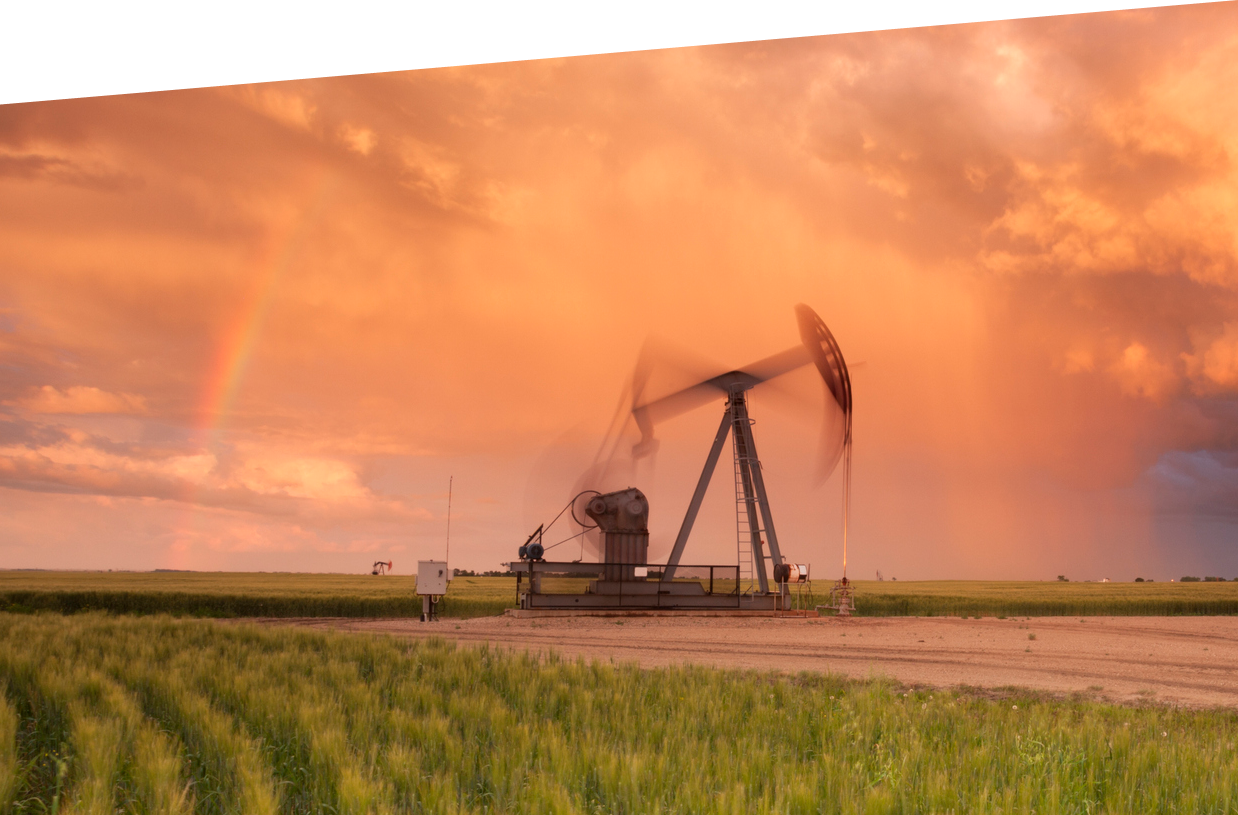 Pumpjack at sunset